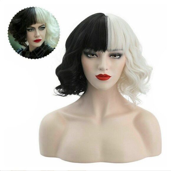 🖤🤍 6PCS Halloween Bundle Cruella Cosplay Costume Party1920s Accessories Set - Picture 3 of 17